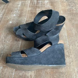PEDRO GARCIA  Platform Wedge Suede Size 37 US 6.5